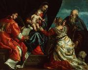 Paolo  Veronese Sacra Conversazione Spain oil painting artist